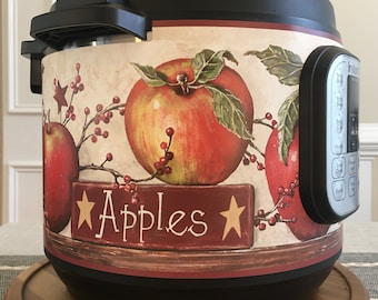 Red Apples wrap - Instant Pot wrap. Premium non-adhesive waterproof wrap by Instant Wraps.