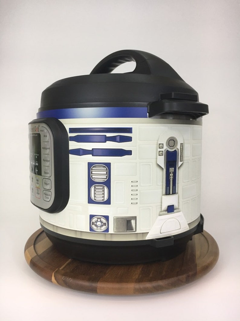 Blue and white droid wrap  Instant Pot wrap. Premium image 3