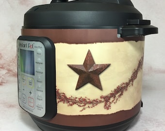 Pip berry and stars, farmhouse rustic wrap - Instant Pot wrap, Power Cooker, Crock Pot Express - Non-adhesive waterproof wrap, Instant Wraps