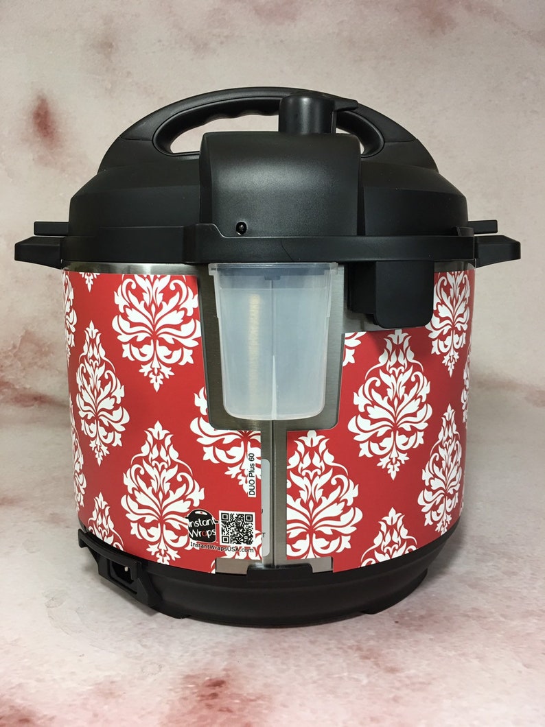 29 Color Combos Damask Instant Pot wrap, Power Cooker, Crock Pot Express wrap, Premium non-adhesive waterproof, magnetic instapot wrap image 8