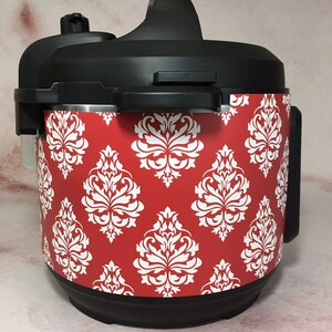 29 Color Combos Damask Instant Pot wrap, Power Cooker, Crock Pot Express wrap, Premium non-adhesive waterproof, magnetic instapot wrap image 6