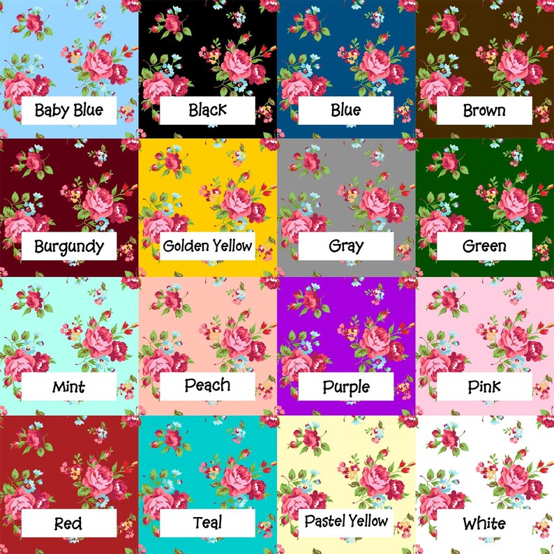 16 Colors Small Floral  Colored Background Instant Pot image 2