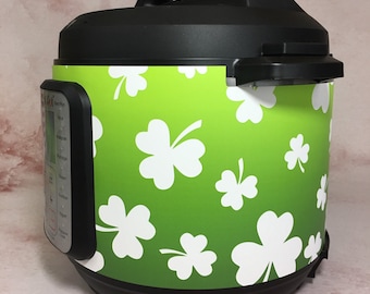 St Patricks Day - Clover pattern - Instant Pot wrap, Power Cooker, Crock Pot Express - Premium non-adhesive waterproof wrap by Instant Wraps