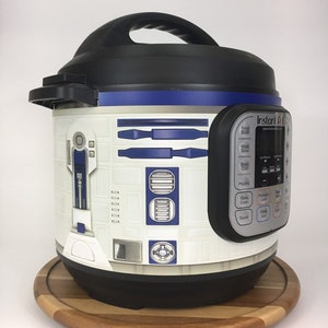 Blue and white droid wrap - Instant Pot wrap. Premium non-adhesive waterproof wrap by Instant Wraps. Robot Droids