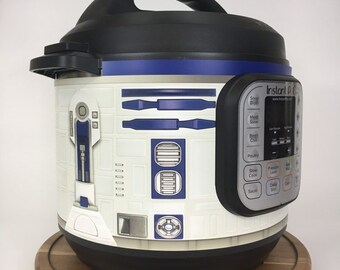 Blue and white droid wrap - Instant Pot wrap. Premium non-adhesive waterproof wrap by Instant Wraps. Robot Droids