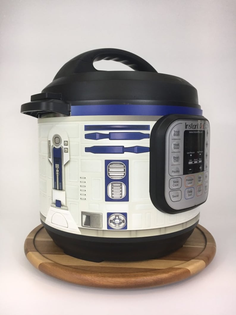 Blue and white droid wrap  Instant Pot wrap. Premium image 1