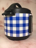 15 Colors! - Gingham Plaid - White Background - Instant Pot wrap. Premium non-adhesive waterproof wrap by Instant Wraps Buffalo plaid