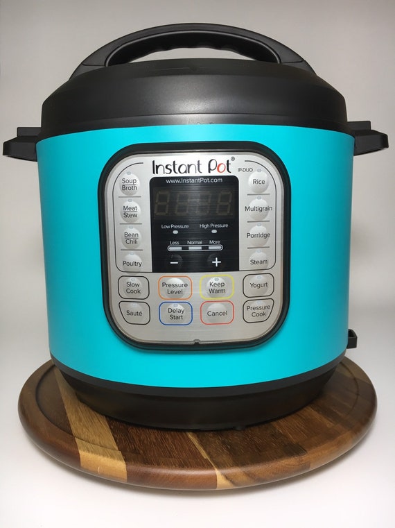 Wrap for Instant Pot Accessories 6 Quart for Duo Evo Plus Cover Sticker | Wraps Fit InstaPot Duo Evo Plus 6 Quart Only | Daisy with Wavy Blue Line