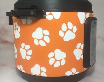 29 Color Combinations! - Paw print pattern  - Instant Pot wrap. Premium non-adhesive waterproof, magnetic instapot wrap by Instant Wraps.