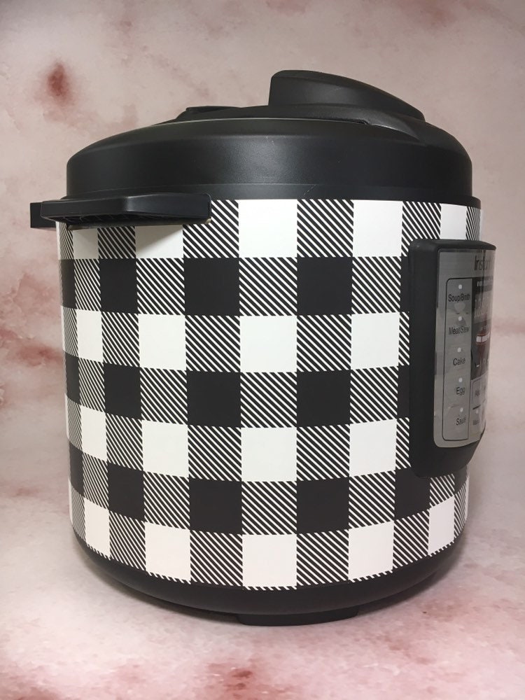 White Buffalo Check - Instant Pot wrap. Premium non-adhesive waterpro…