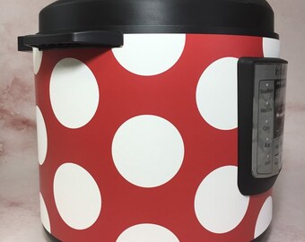 15 Colors! - Polka Dots (Large Size) - Colored Background - Instant Pot wrap InstaPot Premium non-adhesive waterproof wrap by Instant Wraps.