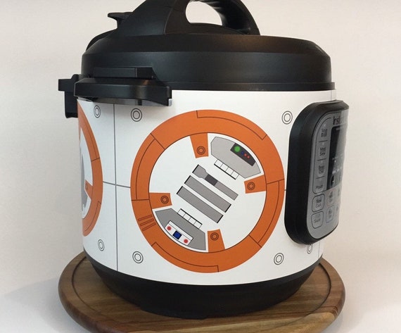 Orange and White Droid Instant Pot Wrap. Premium Non-adhesive