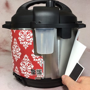 29 Color Combos Damask Instant Pot wrap, Power Cooker, Crock Pot Express wrap, Premium non-adhesive waterproof, magnetic instapot wrap image 9