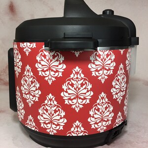 29 Color Combos Damask Instant Pot wrap, Power Cooker, Crock Pot Express wrap, Premium non-adhesive waterproof, magnetic instapot wrap image 7