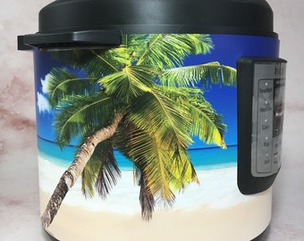 Beach Scene - Instant Pot wrap. Premium non-adhesive waterproof wrap by Instant Wraps. Ocean scene