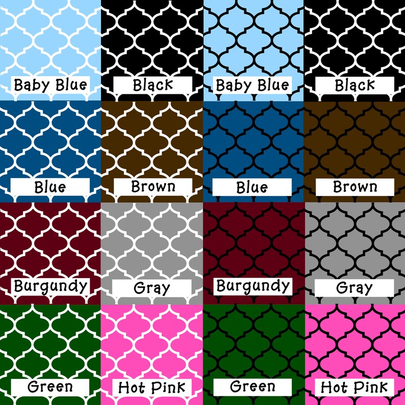 29 Color Combinations Quatrefoil pattern Instant Pot wrap. Premium non-adhesive waterproof, magnetic instapot wrap by Instant Wraps image 2