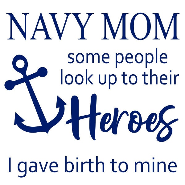Navy Mom SVG Digital Download