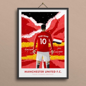 Custom Manchester United Digital Print, Man United Personalised, Custom Manchester United Wall Art, Man United Art Gift, Digital Download