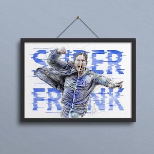 Frank Lampard Print, Chelsea Poster, Chelsea Wall Art, Lampard Poster, Chelsea Print, Chelsea Gift, Chelsea Football Art - A5, A4, A3 Size