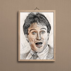 Robin Williams Art Print, Robin Williams Poster, Robin Williams Wall Art, Robin Williams Art Gift, Mrs Doubtfire Poster - A5, A4, A3 Size