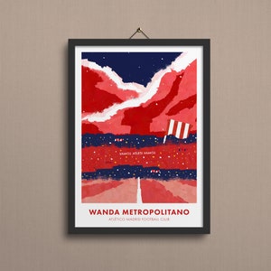 Atlético Madrid Poster, Atlético Madrid Print, Atletico Madrid Wall Art, Atletico Stadium Print, Atletico Art Gift, La Liga Stadium Art