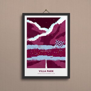 Aston Villa Poster, Aston Villa Print, Aston Villa Wall Art, Villa Park, Aston Villa Art Gift - A5, A4, A3 Size