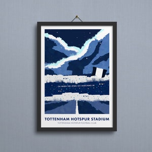 Tottenham Hotspur Poster, Tottenham Hotspur Print, Spurs Wall Art, Tottenham Hotspur Stadium, Spurs Wall Decor, Art Gift - A5, A4, A3 Size