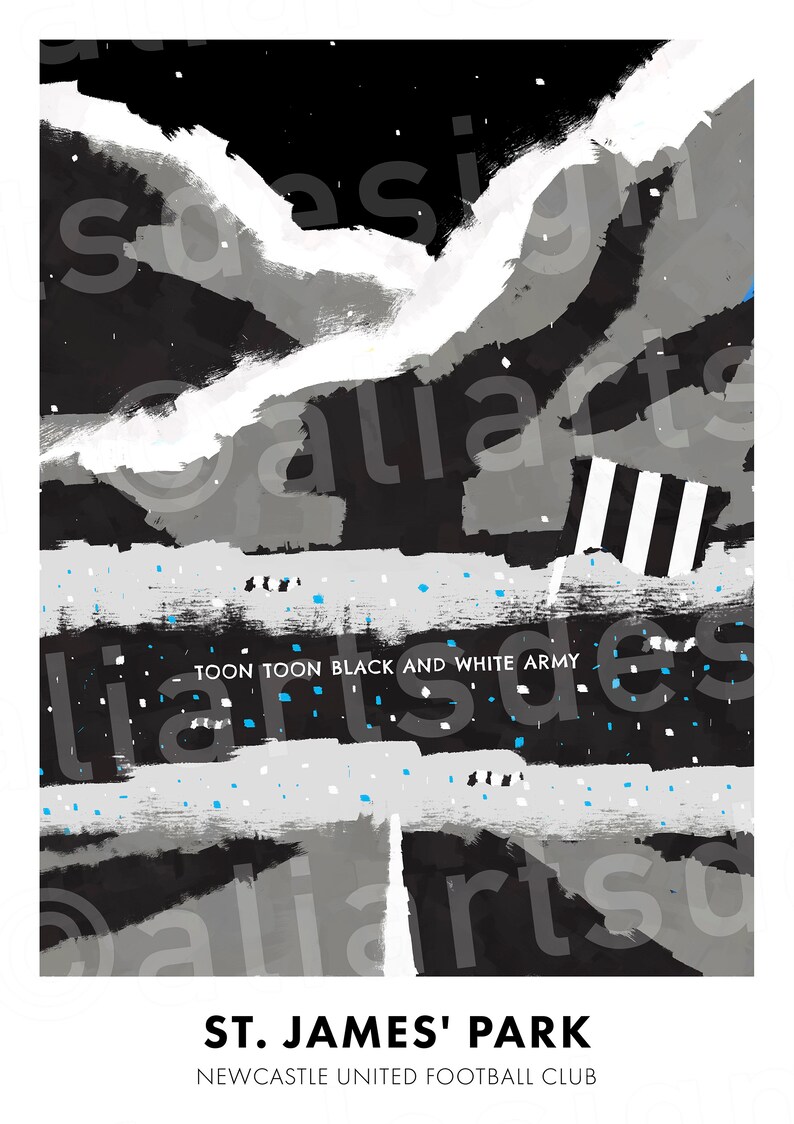 Newcastle Poster, Newcastle Print, Newcastle Wall Art, St. James' Park