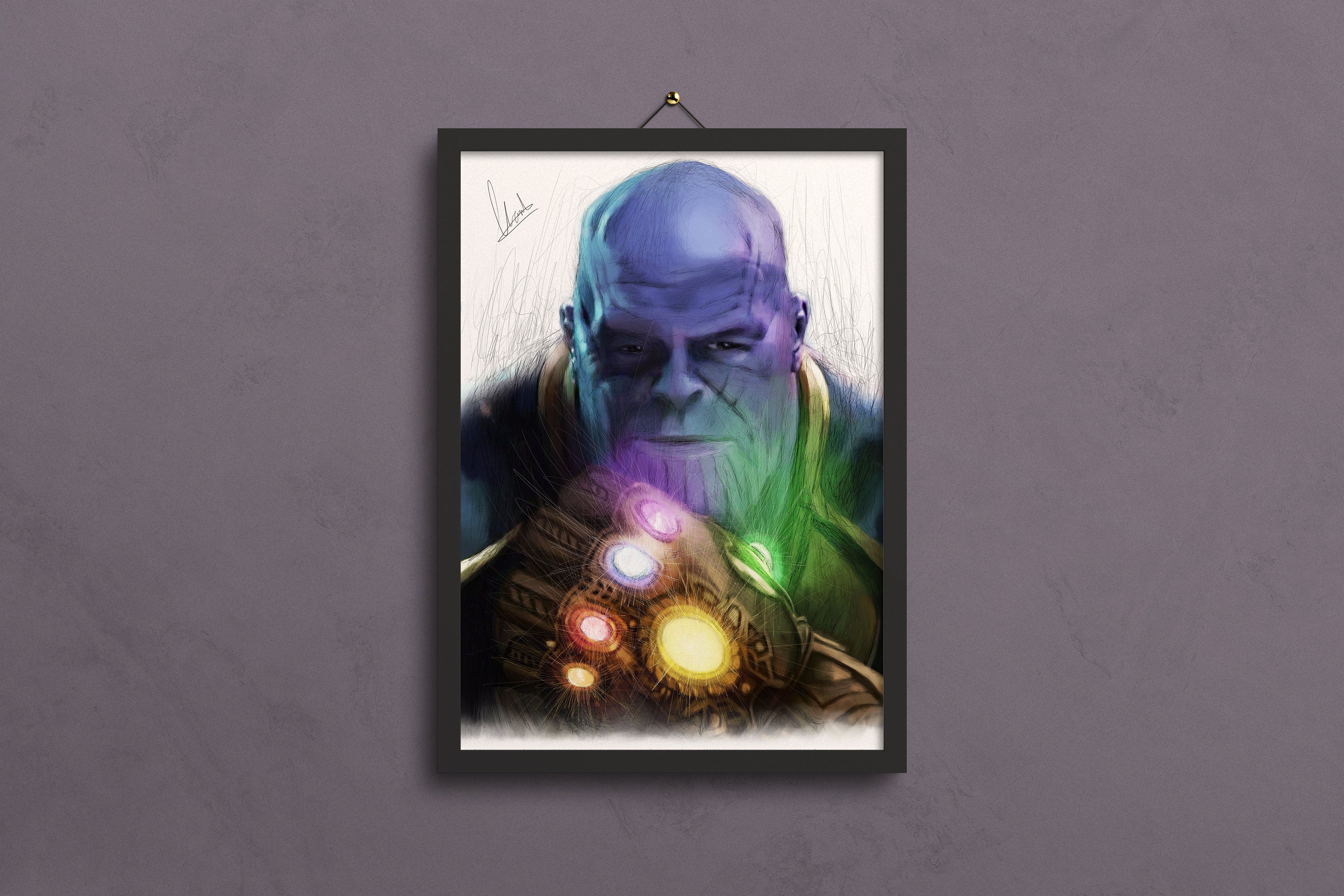 Thanos Poster Avengers Poster Thanos Print Infinity War - Etsy