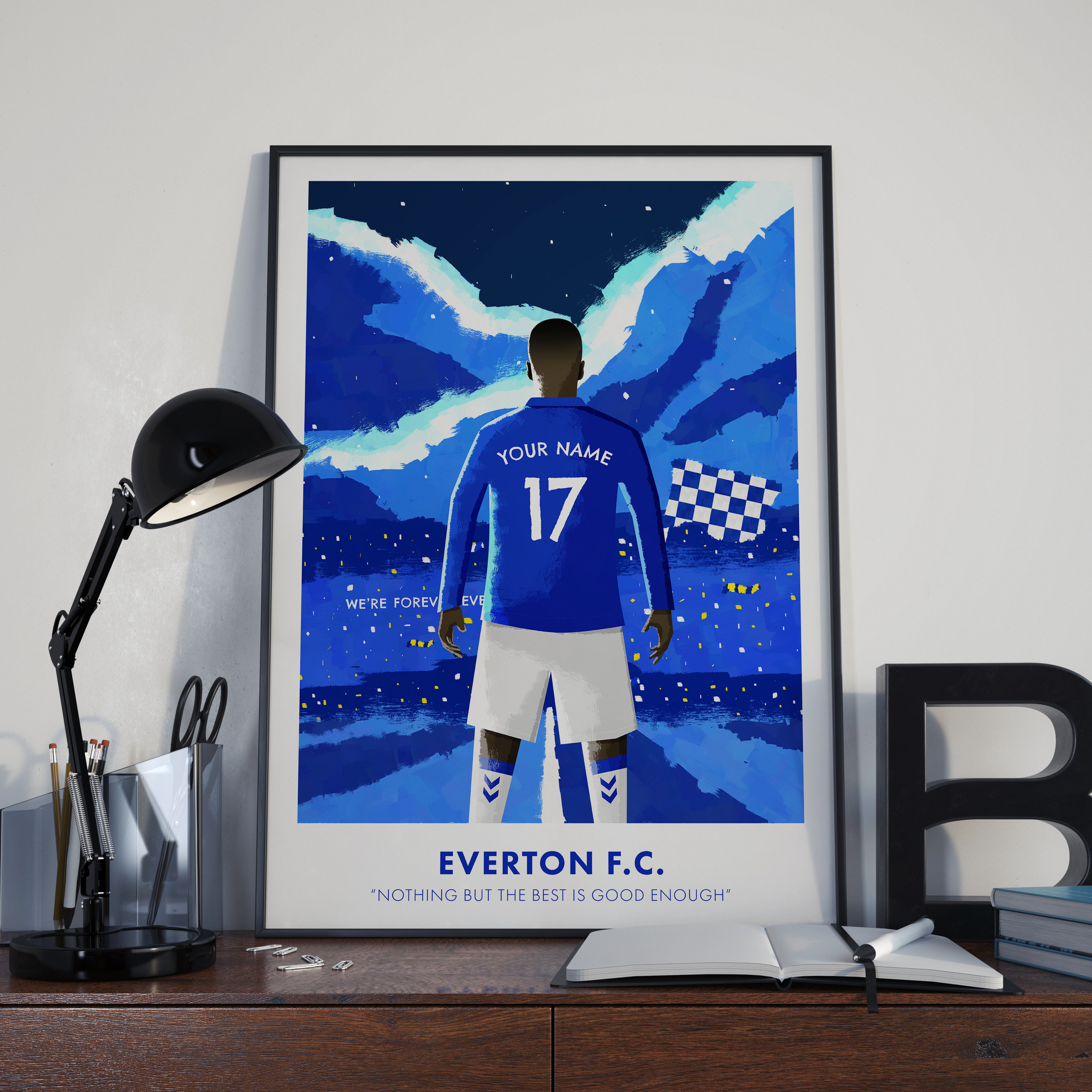 Everton Personalised Print, Everton FC, Custom Everton Wall Art, Goodison Park, Everton Wall