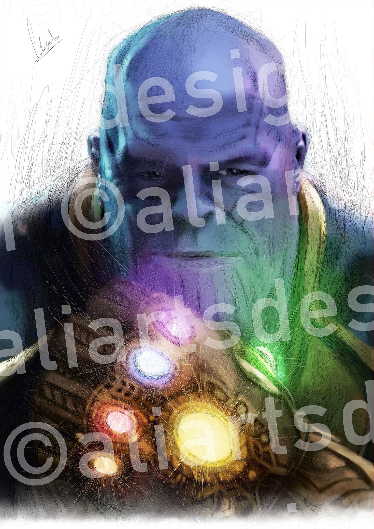 Thanos Poster Avengers Poster Thanos Print Infinity War - Etsy