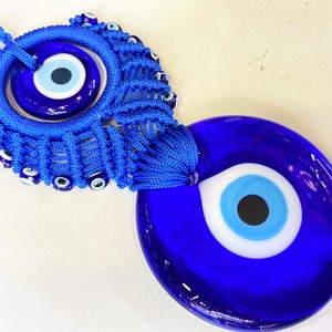 Evil eye wall hanging, macrame wall hanging, evil eye art, turkish evil eye, evil eye beads, evil eye decor, evil eye charm, glass evil eye