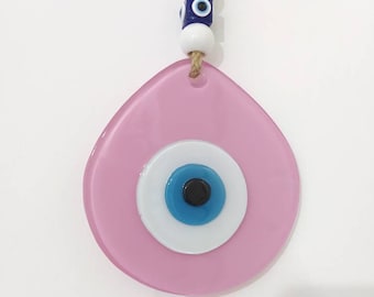 Pink drop evil eye Evil eye home Evil eye art Evil eye decor Evil eye wall hanging decor Evil eye wall art  Evil eye home decor