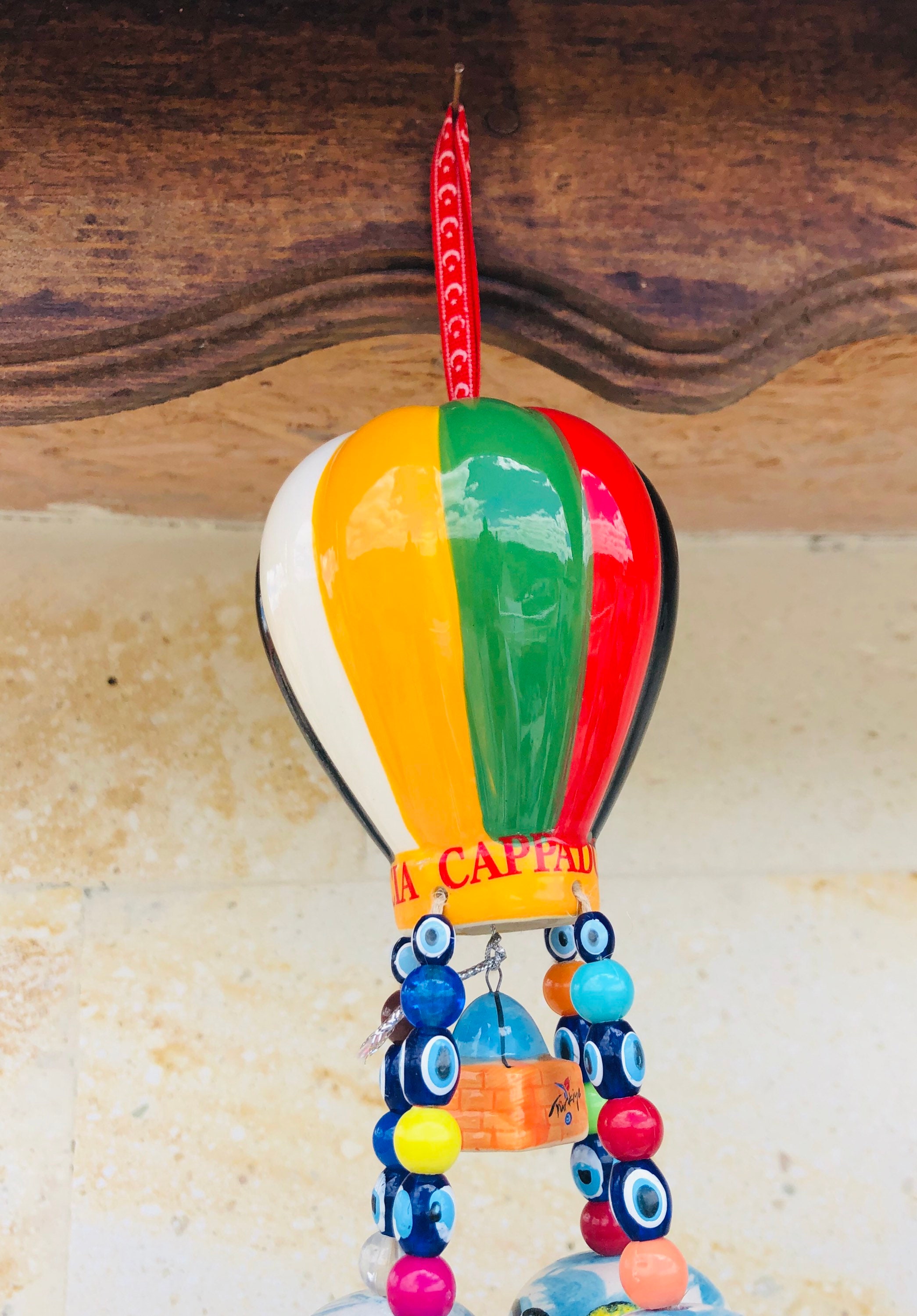 Hot Air Balloon Ceramic Wall Hanging Ceramic Wind Chime Etsy