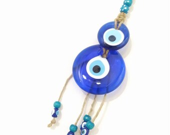 Evil eye door decor Evil eye wall hanging decor Evil eye amulet Evil eye home decor Evil eye garden decor Evil eye beads Tribal decor