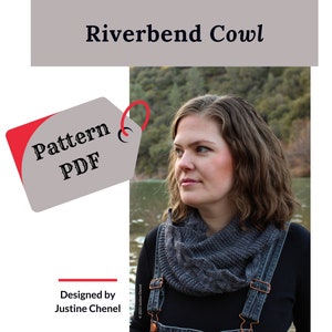 instant download: Riverbend Cowl knitting pattern PDF