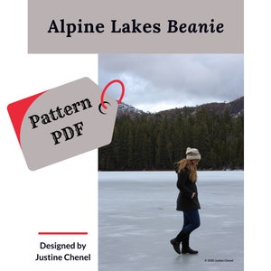instant download: Alpine Lakes Beanie knitting pattern PDF image 1