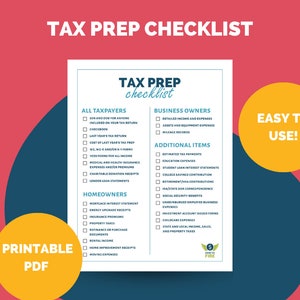 Tax Prep Checklist Tracker Printable to Stay Organized! - by HowToFIRE