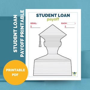 Student Loan Payoff Goal Tracker Colorable Printable - by HowToFIRE