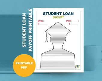 Student Loan Payoff Goal Tracker Colorable Printable - by HowToFIRE