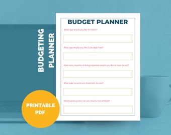 Budget Planner Worksheet Printable - by HowToFIRE