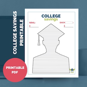 College Savings Goal Tracker Colorable Printable - by HowToFIRE