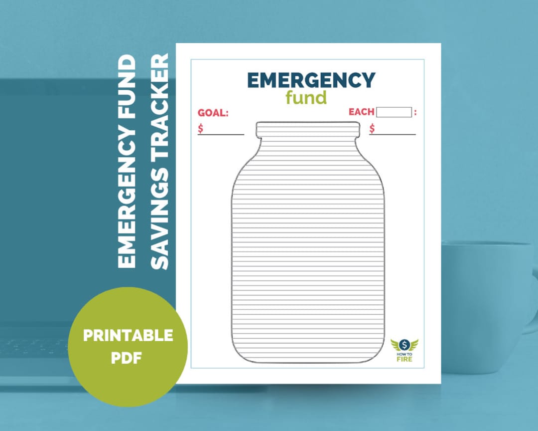 Emergency fund savings jar