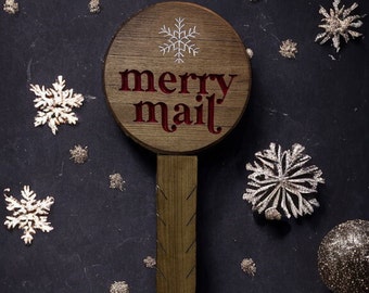 Bourbon Barrel Head Christmas Card Holder