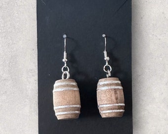 Mini Bourbon Barrel Earrings