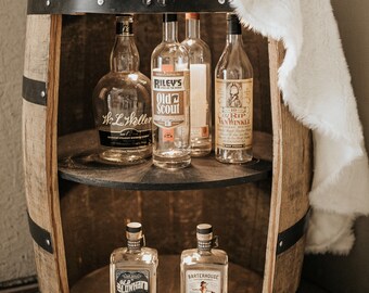 Bourbon Barrel Bar Cabinet