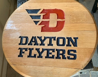 Dayton Flyers Engraved Barrel Head