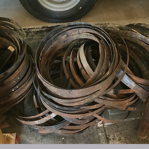 Bourbon Barrel Metal Rings Pack of 3 Etsy
