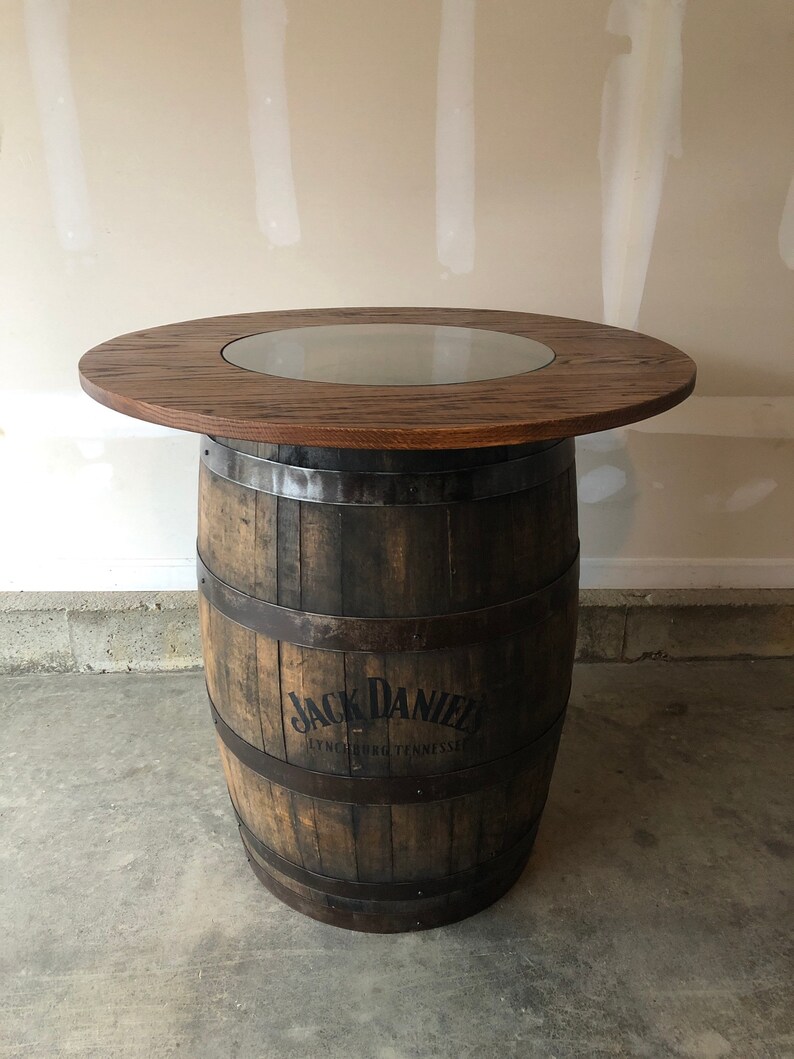 Custom Finished Bourbon Barrel Pub Table Etsy