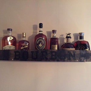 Custom Bourbon Stave Shelf